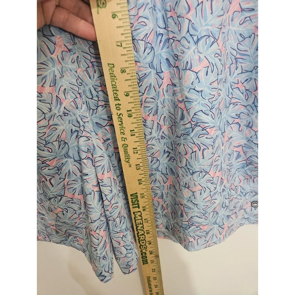 Peter Millar Mens XXL Swim Trunks Blue Pink Monstera Tropical Floral Mesh Liner